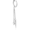 316l Surgical Steel Hinged Hoop Earring With Spike And Triangle Frame Charms