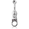 Silver Jewelled Fashion Navel Banana
