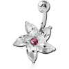 Silver Jewelled Fashion Navel Banana