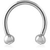 Titanium Internally Threaded Micro Circular Barbell With Titanium Jewelled Micro Ball