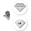 Titanium Micro Attachment For 1.2 Mm Internally Threaded Pins-textured Diamond