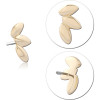 14k Yellow Gold Triple Leaf Top With Titanium Threadless Pin
