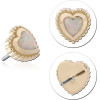14k Yellow Gold Threadless Top With Titanium Pin Heart Opal Beaded Border