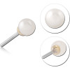 14k Gold Fresh Water Pearl Ball 2mm Jewelled Attachment Titanium Threadless Pin
