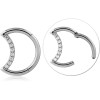 Titanium Crescent Moon Shaped Hinged Segment Hoop
