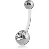 Bioflex Jewelled Navel Banana With Surgical Steel Ball