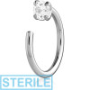 Sterile Surgical Steel Open Claw Earring