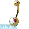 Sterile Titanium Optima Crystal Navel Banana