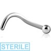 Sterile Titanium Curved Ball Nose Stud