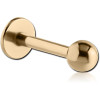Zircon Gold Pvd Coated Surgical Steel Micro Labret
