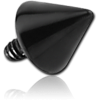 Black Pvd Surgical Steel Cone For 1.2mm Internally Threaded Pin