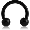 Black Pvd Coated Titanium Micro Circular Barbell