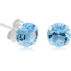 Sterling Silver 925 Jewelled Prong Set Round Ear Studs Pair