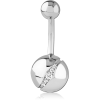 Surgical Steel Jewelled Navel Banana