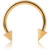 Gold Pvd Coated Surgical Steel Micro Circular Barbell With Cones