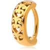 Gold Pvd Coated Surgical Steel Belly Clicker - Filigree