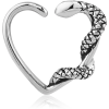 Surgical Steel Open Heart Seamless Ring