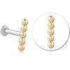 14k Gold Attachment With Surgical Steel Internally Threaded Micro Labret Pin