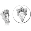 Surgical Steel Jewelled Micro Attachment For 1.2mm Internally Threaded Pins