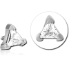 Surgical Steel Jewelled Micro Attachment For 1.2mm Internally Threaded Pins