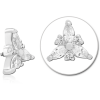 Surgical Steel Jewelled Micro Attachment For 1.2mm Internally Threaded Pins