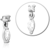 Surgical Steel Jewelled Micro Attachment For 1.2mm Internally Threaded Pins