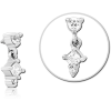 Surgical Steel Jewelled Micro Attachment For 1.2mm Internally Threaded Pins
