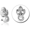 Surgical Steel Jewelled Micro Attachment For 1.2mm Internally Threaded Pins