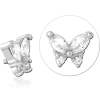 Surgical Steel Jewelled Micro Attachment For 1.2mm Internally Threaded Pins