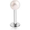 Surgical Steel Micro Labret With Synthetic Pearl