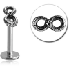 Surgical Steel Micro Labret With Attachment - Infinity