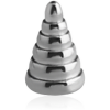 Surgical Steel Ribbed Cone