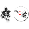 Surgical Steel Micro Attachment For 1.2mm Threaded Pins - Flower