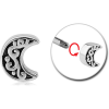 Surgical Steel Micro Attachment For 1.2mm Threaded Pins - Crecent