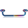 Anodised Titanium 90 Degree Staple Micro Barbell With Discs