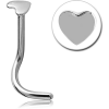 Surgical Steel Heart Curved Nose Stud