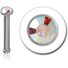 Surgical Steel Swarovski Crystal Jewelled Nose Bone With Stone Bonding