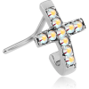 Surgical Steel 90 Degree Jewelled Wrap Around Nose Stud