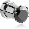 Surgical Steel Prong Set Jewelled Threaded Tunnel
