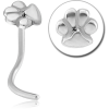 Surgical Steel Curved Nose Stud - Paw