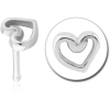 Surgical Steel Nose Bone - Heart