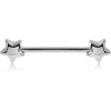 Surgical Steel Nipple Bar - Stars