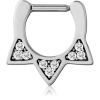 Surgical Steel Jewelled Hinged Septum Clicker Ring