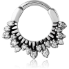 Surgical Steel Jewelled Hinged Septum Clicker Ring