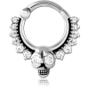 Surgical Steel Jewelled Hinged Septum Clicker Ring