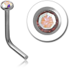Titanium Jewelled 90 Degree Nose Stud