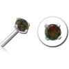 Titanium Synthetic Opal Threadless Attachment - Round