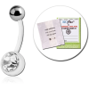 Sterile Bioflex Jewelled Navel Banana With Steel Ball