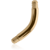 Zircon Gold Pvd Coated Surgical Steel Curved Barbell Pin