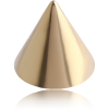 Zircon Gold Pvd Coated Surgical Steel Cone